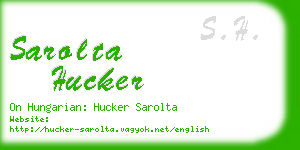 sarolta hucker business card